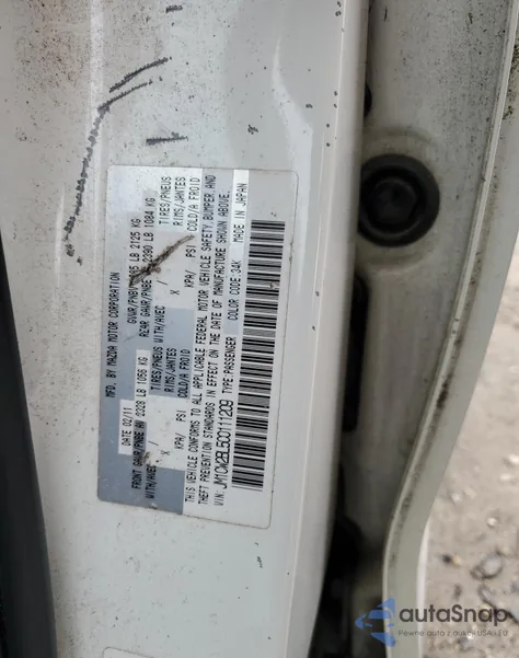 2012 Mazda 5 из США, поврежденный, VIN JM1CW2BL5C0111209